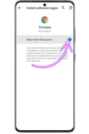 Allow installation permissions